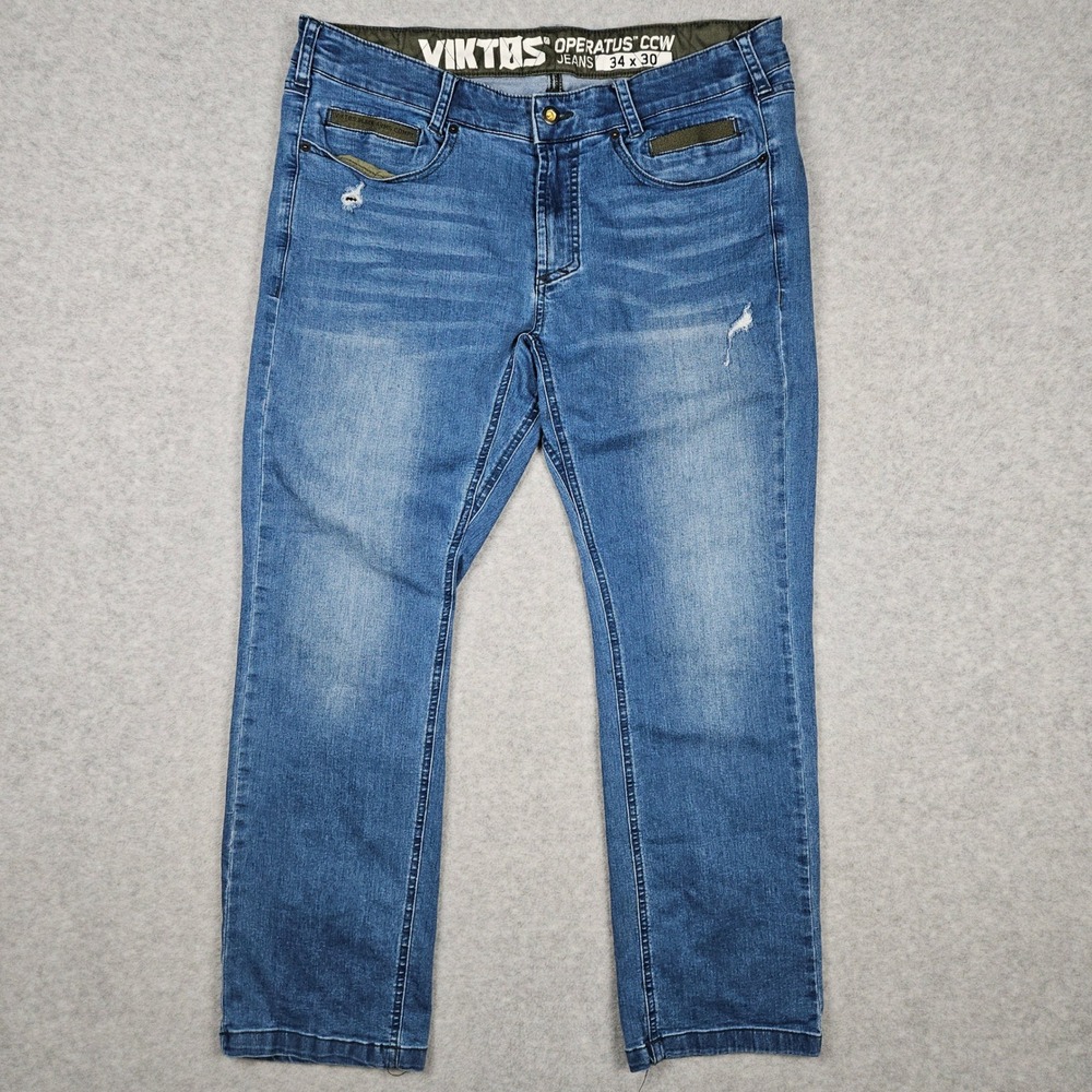 Viktos (Men's 34x30) Blue Operatus CCW Jeans Tactical Distressed EDC Denim Pant